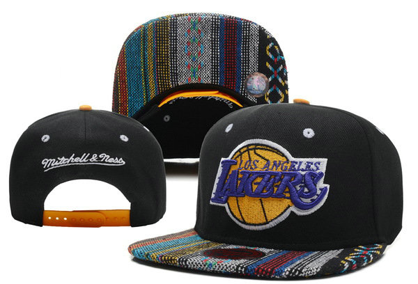 Los Angeles Lakers Black Snapback Hat XDF 0721